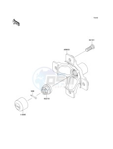 KVF700 D [PRAIRIE 700 4X4 TEAM GREEN SPECIAL EDITION] (D1) D1 drawing REAR HUB