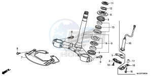 GL1800BD F6B Bagger - GL1800BD UK - (E) drawing STEERING STEM