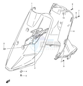 AE50 (E28) drawing LEG SHIELD (AE50RP RR RS)