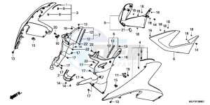 VFR800XC drawing SIDE COWL