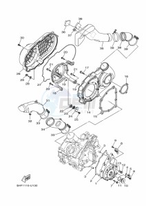 YFM700FWAD (BFE4) drawing CRANKCASE COVER 1