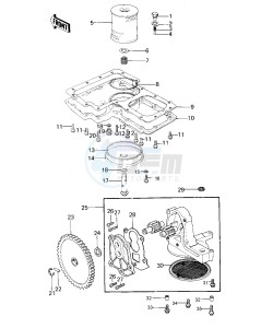 KZ 1000 A [KZ1000] (A1-A2A) [KZ1000] drawing OIL PUMP_OIL FILTER_OIL PAN -- 77-78 A1_A2_A2A- -