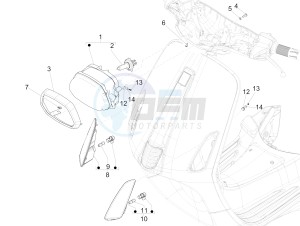 Sprint iGET 125 4T 3V ABS (EMEA) drawing Front headlamps - Turn signal lamps