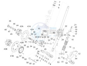 125 4T 3V ie Primavera (EMEA) (Ch, IT) drawing Fork/steering tube - Steering bearing unit