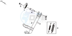 MAXSYM 400 EFI drawing CENTRAL STAND / SIDE STAND