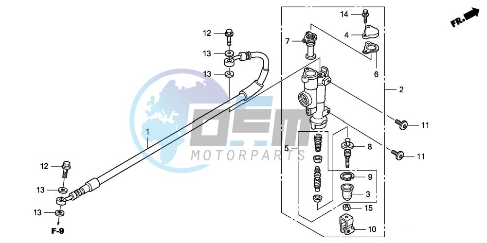 RR. BRAKE MASTER CYLINDER