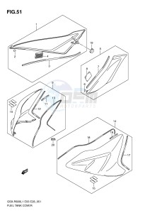 GSX-R600 (E3) drawing FUEL TANK COVER