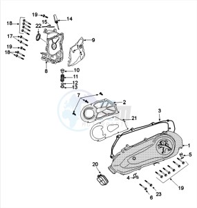 CITYSTAR 125 AC drawing CRANKCASE COVER