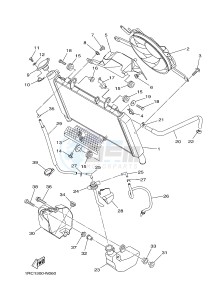 MT09A MT09 ABS 900 (2DRH) drawing RADIATOR & HOSE