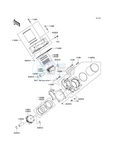 KSV 700 A [KFX700 AND V FORCE] (A1-A2) [KFX700 AND V FORCE] drawing CYLINDER_PISTON-- S- -