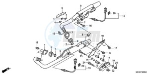 VT750CA9 UK - (E / MKH ST) drawing EXHAUST MUFFLER