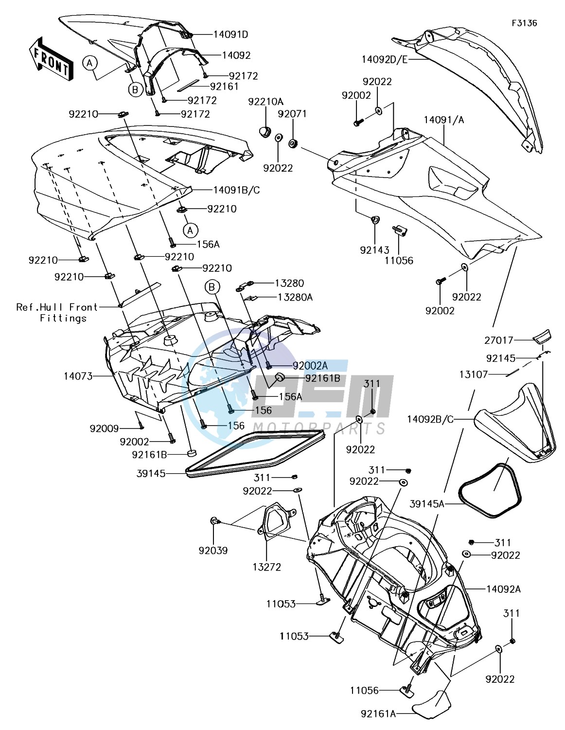 Hull Middle Fittings