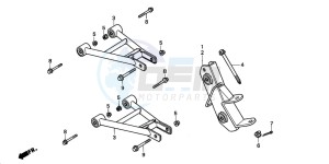 TRX200 FOURTRAX 200 drawing FRONT ARM