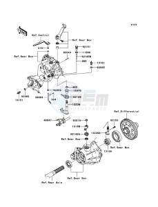 MULE 600 KAF400-B1 EU drawing Gear Change Mechanism