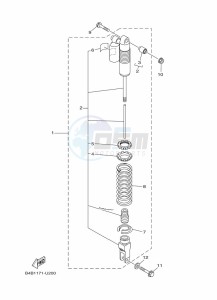 YZ85LW YZ80 (B0GL) drawing REAR ARM & SUSPENSION