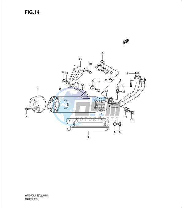 MUFFLER (AN650L1 E19)