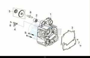 CRUISYM a 125i ABS (LV12W2-EU) (E5) (M1) drawing R. CRANK CASE COVER