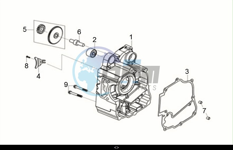 R. CRANK CASE COVER