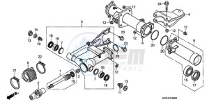 TRX500FPE9 Australia - (U / PS) drawing SWINGARM