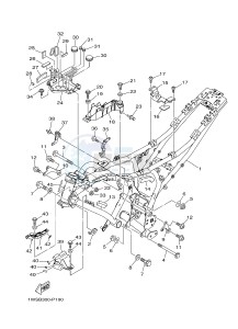 MT07 MT-07 700 (1WSB 1WSC) drawing FRAME