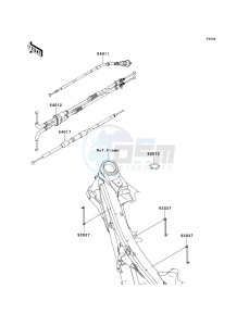 KLX 450 A [KLX450R] (A8F-A9F) A8F drawing CABLES