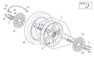 Scarabeo 400-492-500 Light drawing Front wheel