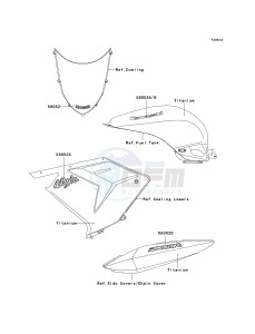 ZX 1000 C [NINJA ZX-10R] (C2) C2 drawing DECALS-- TITANIUM- -