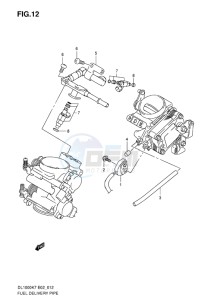 DL 1000 V-STROM EU-UK drawing FUEL DELIVERY PIPE