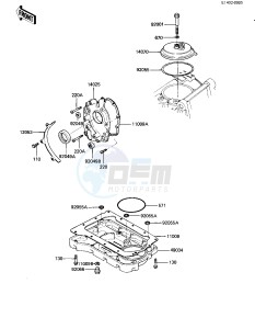 KZ 550 D [GPZ] (D1) [GPZ] drawing BREATHER COVER_OIL PAN