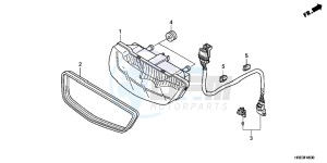 TRX500FED TRX500FE Europe Direct - (ED) drawing TAILLIGHT