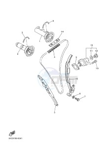 YZ250F (17D9 17DA 17DB 17DC) drawing CAMSHAFT & CHAIN