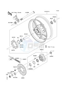 ZX 600 R [NINJA ZX-6R MONSTER ENERGY] (R9FA) R9FA drawing REAR WHEEL_CHAIN