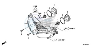 CBR600RAD CBR600RR ABS UK - (E) drawing HEADLIGHT