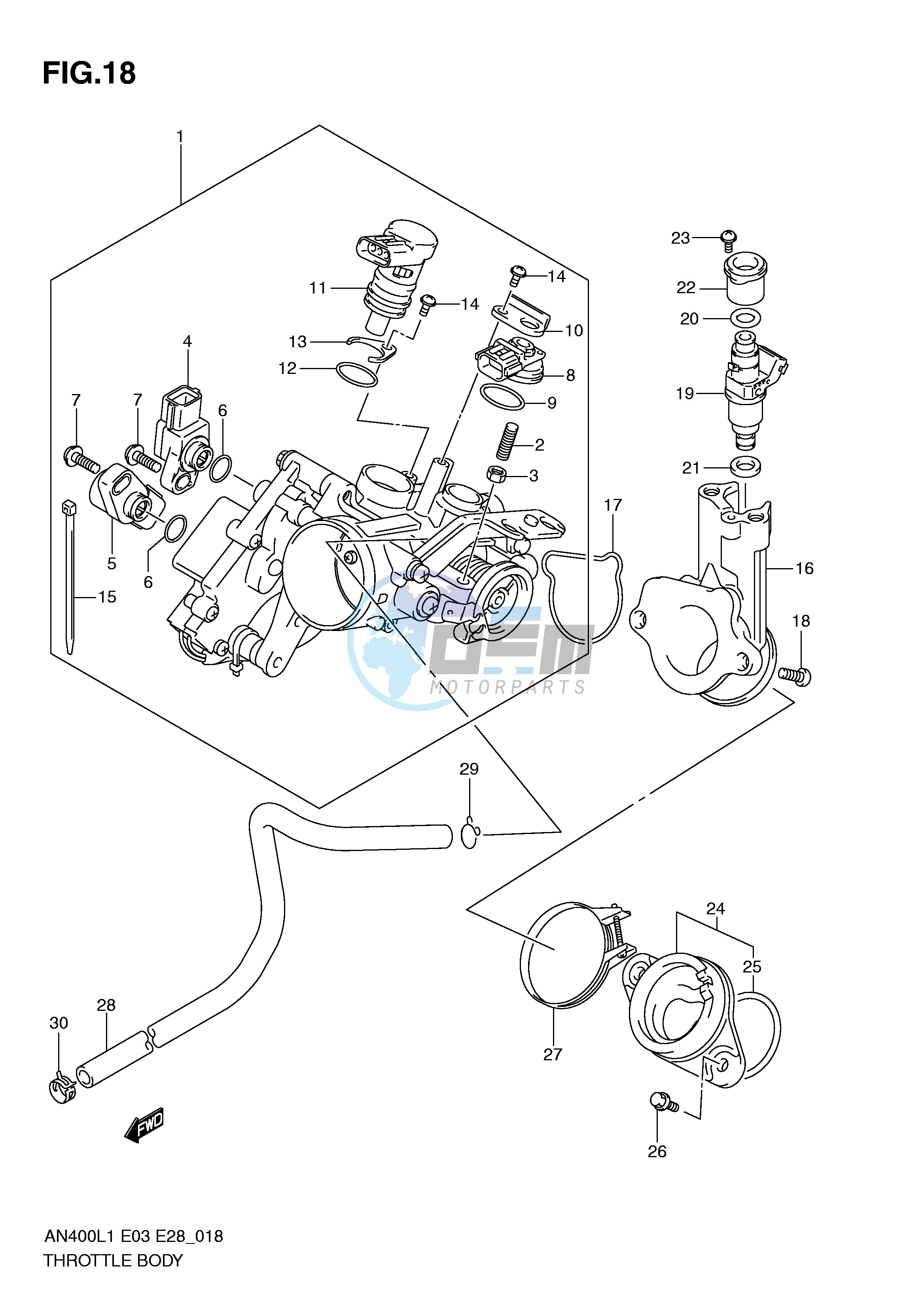 THROTTLE BODY (AN400ZAL1 E33)