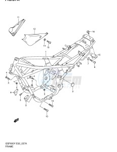 GSF600 (E2) Bandit drawing FRAME (MODEL K2)