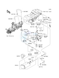 KRF 750 F [TERYX 750 4X4 NRA OUTDOORS] (F8F) C9FA drawing FUEL EVAPORATIVE SYSTEM -- CA- -