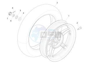 Liberty 125 4t Delivery e3 Single drawing Rear wheel