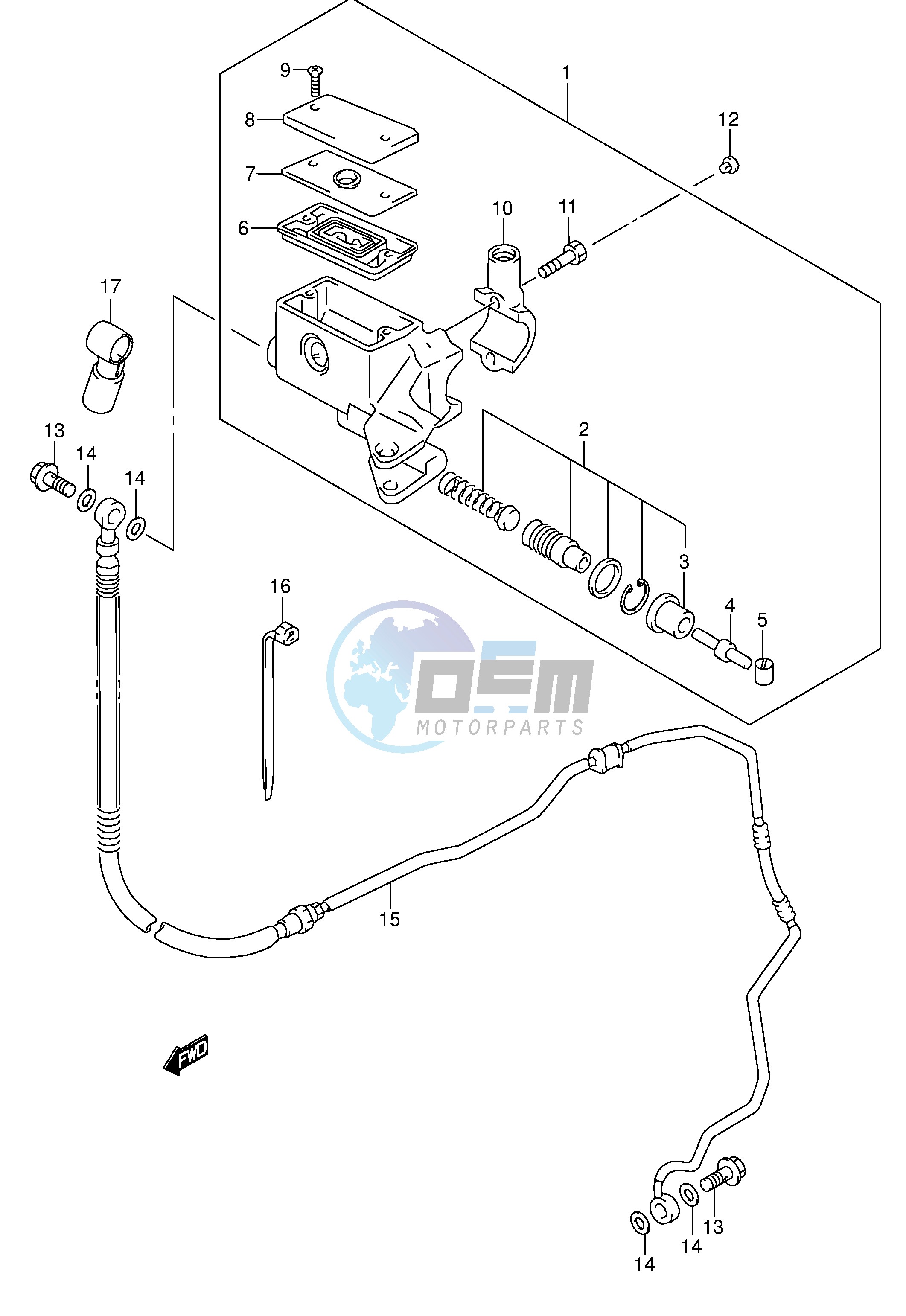 CLUTCH MASTER CYLINDER (MODEL K5 K6)