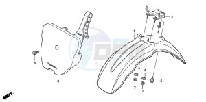 CRF80F 100 drawing FRONT FENDER