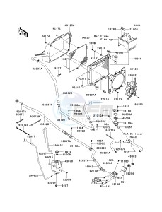 KRF 750 B [TERYX 750 4X4] (B8F) B8F drawing RADIATOR