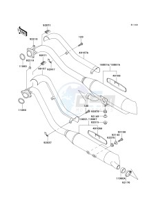 VN 800B [VULCAN 800 CLASSIC] (B6-B9) [VULCAN 800 CLASSIC] drawing MUFFLER-- S- -