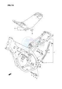 RM125 (E3) drawing FRAME - SEAT (MODEL N P)