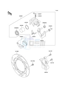 KL 650 A [KLR 650] (A6F-A7F) A7F drawing REAR BRAKE