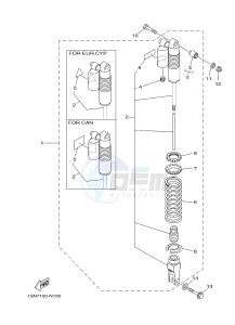 YZ85LW (1SND 1SNF 1SPD 1SPF) drawing REAR SUSPENSION