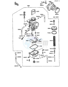 KX 125 G [KX125] (G1) [KX125] drawing CARBURETOR