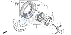 SCV100 LEAD drawing REAR WHEEL