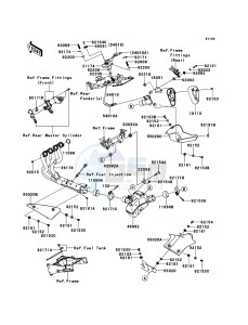 NINJA ZX-6R ZX600RBF FR GB XX (EU ME A(FRICA) drawing Muffler(s)