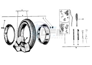 PXE ARCOBALENO 125 drawing Wheels