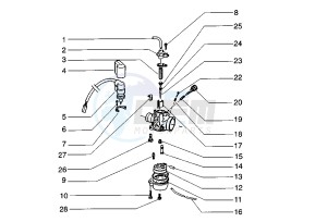 Zip 50 SP drawing Carburetor  Spares