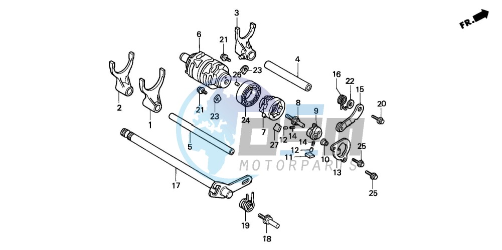 SHIFT DRUM/SHIFT FORK